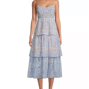 Likely Santos Tiered Lace Midi-Dress NWT